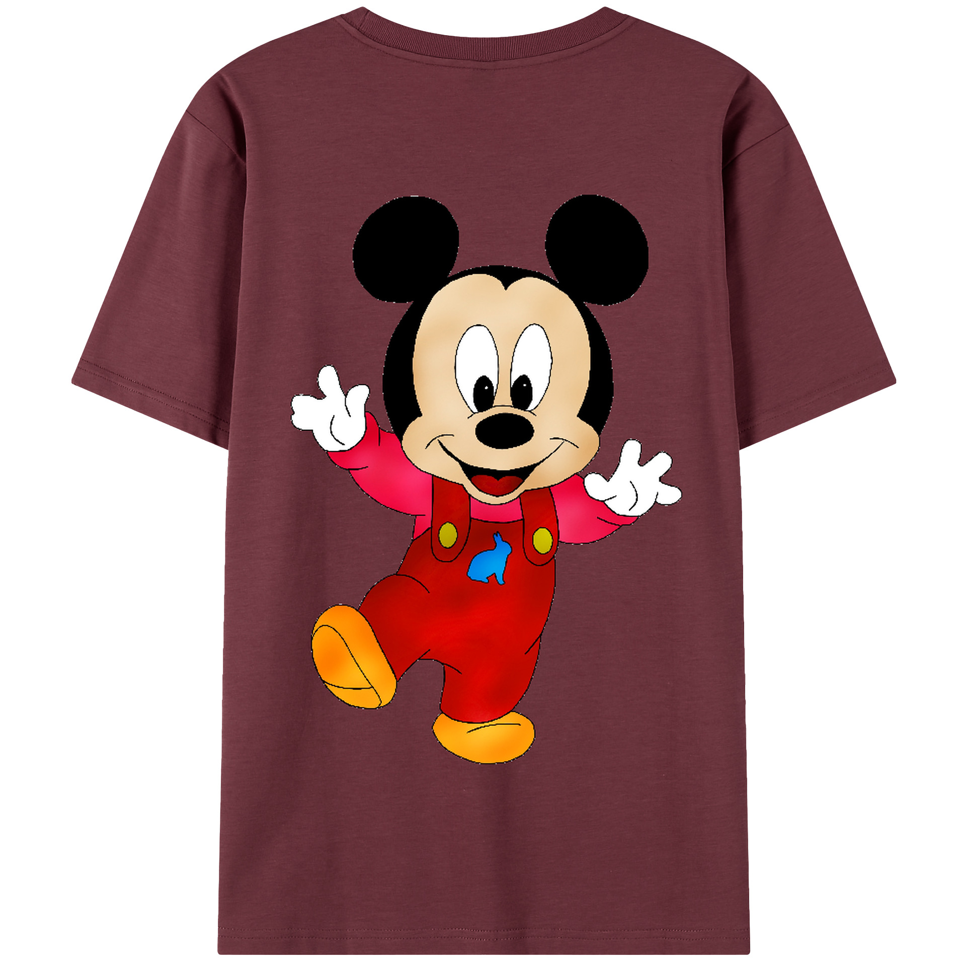 （画像用） ミッキーマウス Mickey Mouse 綿100％半袖Tシャツ（背面プリント）